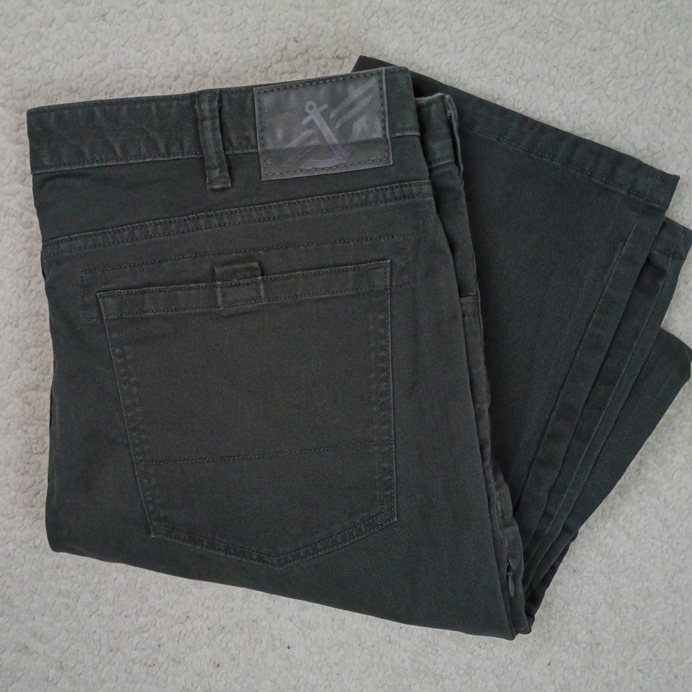 Dockers Chino Pants Mens 38x34 Dark Gray Cotton Blend Stretch Straight Leg